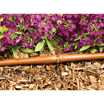 9" SPACE DRIPLINE 1/4" POLY TUBING BROWN - Whitwam Organics