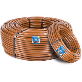 1/2" Excel Series 17mm Brown Poly Dripline with check valve - Whitwam Organics