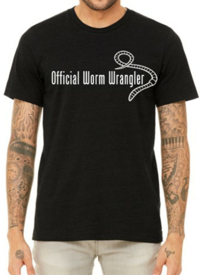 Whitwam Organics Unisex Black Official Worm Wrangler T-Shirt